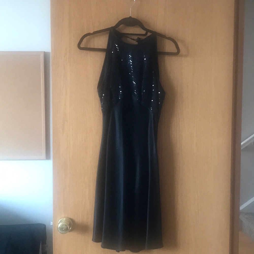 Theory satin and sequence dress